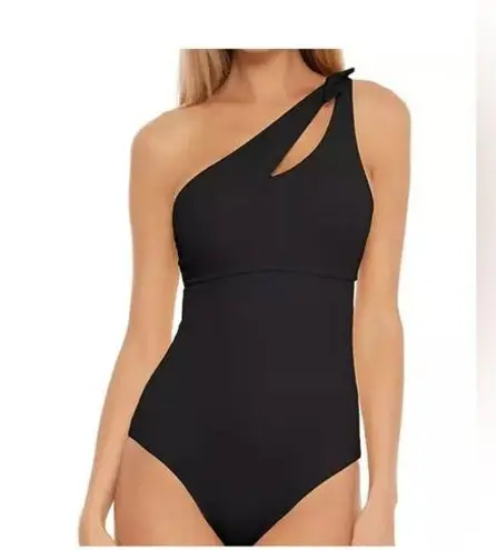 Becca NWT by Rebecca Virtue Color Code Sadie Asymmetrical One-Piece Black Size S
