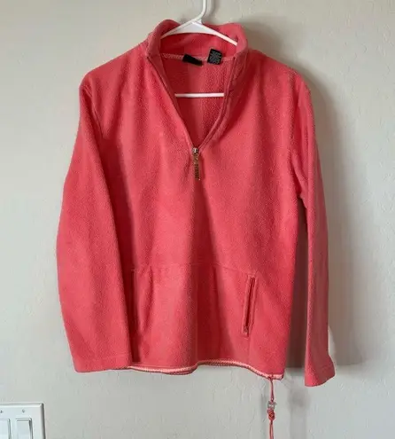New York & Co. NY Jeans Women’s Coral Pink Fleece 1/4 Zip Pullover Size S