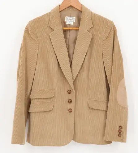 Vintage 70s Barbara Lee Corduroy Blazer Womens Preppy Academia Tan Size 11