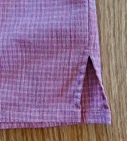 Koret Vintage Red Striped Gingham Beaded Top Womens Large