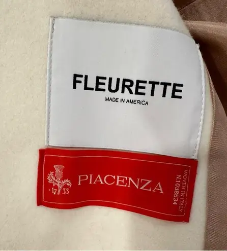 Fleurette Ari Double Breasted Wool Coat in Parchment 14