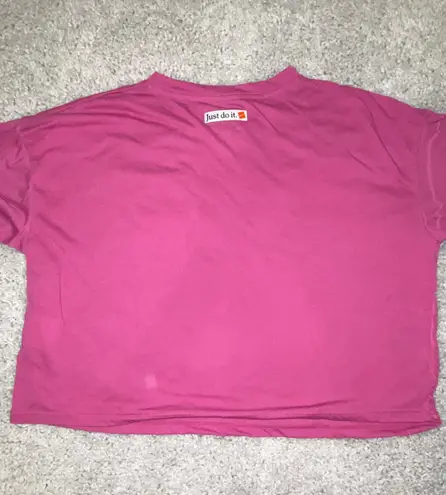 Nike Dri Fit Pink Cropped Tee