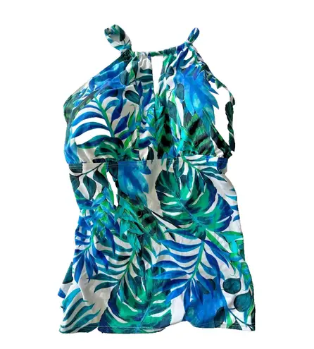 SUNSETS Seascape Mia Tankini Swim Top Bathing Suit E Cup Customizable Padded Green Size L