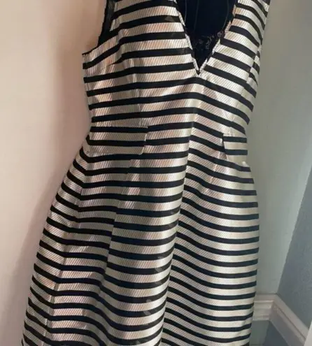Baum und Pferdgarten Adelis Stripe V neck Dress Black and Gold size 12