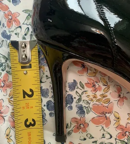 Gianvito Rossi black patent pointy toe booty low heel above ankle boot