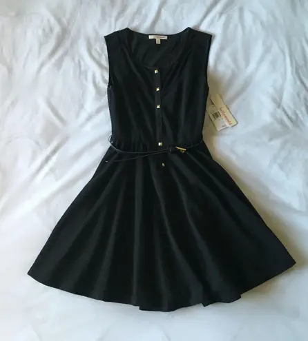 Hollywould Black Skater Dress With Belt