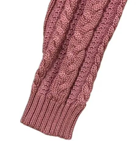 Love Tree  | Mauve Crop Ribbed Knit Chunky Sweater Dusty Rose Top Size Medium