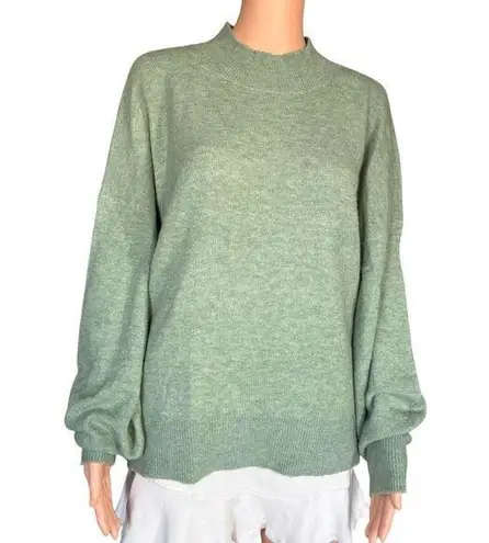 FatFace NWT Fat Face Size 14 Green Wool Blend Mock Turtleneck Sweater British