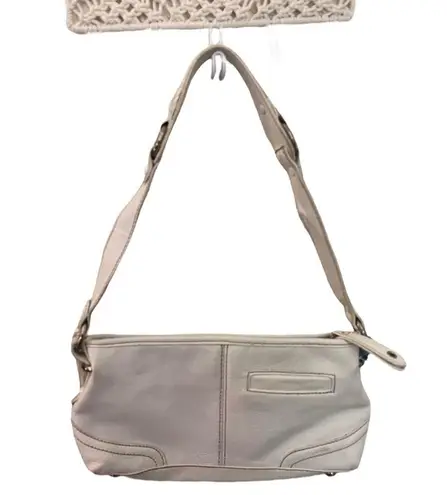 The Sak Leather Shoulder Bag Y2K Baguette Purse Boho Lining Floral White