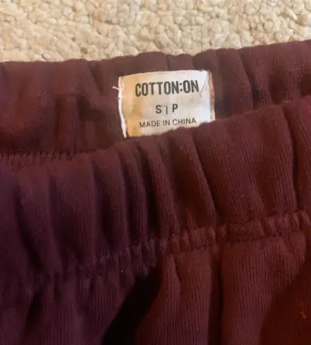 Cotton On Sweatpants Dark Red