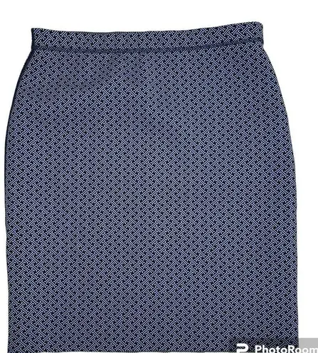 J. McLaughlin  Halle Reversible Skirt Navy Scuba Preppy Resort Coastal Size S