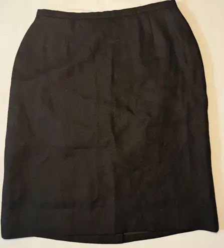 Talbots Knee Length Black Zip Up Skirt NEW