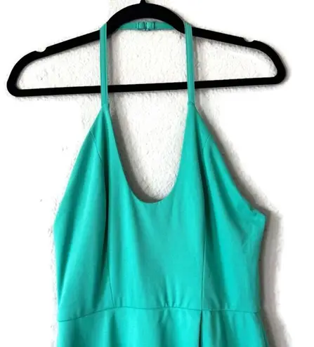 AQ/AQ Sienna Mint Green Halter Neck Sleeveless Open Back Slit Maxi Dress Size 4