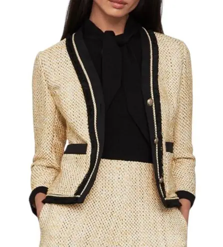 BCBGMAXAZRIA  | Tweed Button Up Blazer in Yellow Multicolor