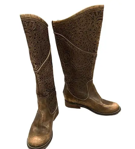 Circle G by Corral P5102 Brown Laser Cut Riding Boots