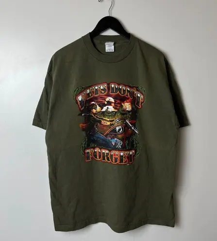 Vintage Y2K Vietnam Vets T Shirt Brown XL Extra Large Graphic Tee Cotton
