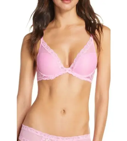 Natori ๐๐ Feathers Underwire Contour Bra ~ Posy Pink 30D NWT