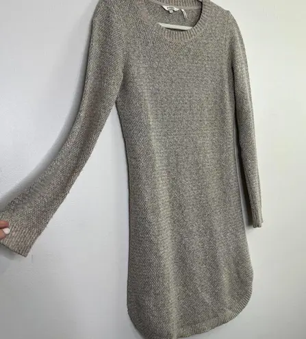 Fat Face Knit Curved Hem Long Sleeve Sweater Dress Cotton Blend Size 8