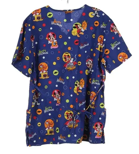 Disney  Halloween Scrub Top Nurse Healthcare Women's Large