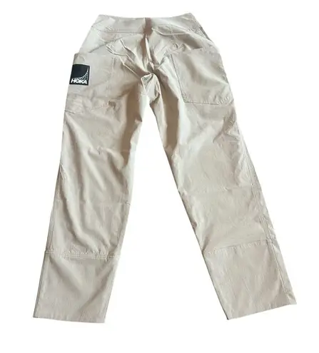 Hoka One One Transport Pants Khaki Fold Over Classic Casual Size Small Women NWT Tan