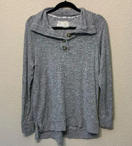 Grey Saturday Sunday sweater sz S casual comfy cozy lightweight fall preppy Gray