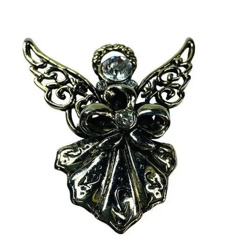 Religion Angel Pin Brooch Silver Gold Color Christian Church Halo Wings Guardian