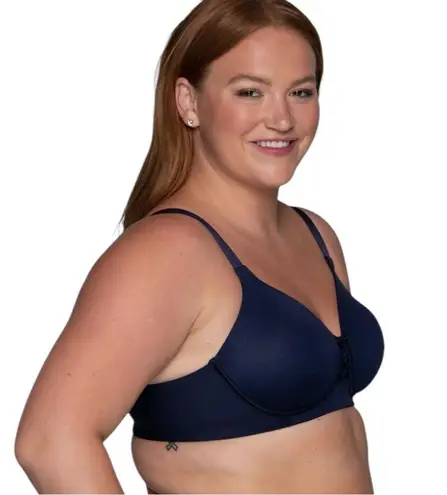 Vanity Fair NEW Navy Blue Full Figure Wireless Bea size 44D Style 71380