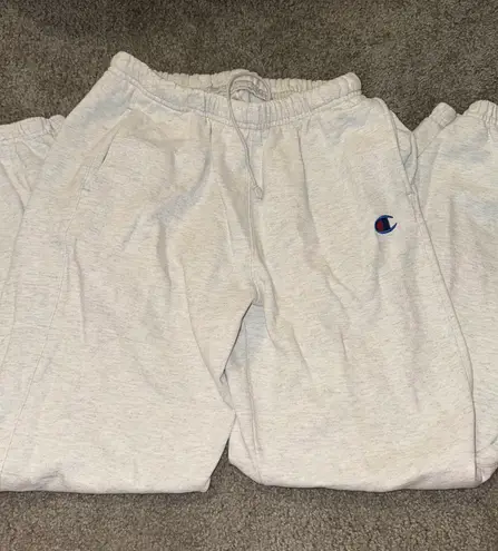 Champion Reverse Weave Sweatpants silver grey color size medium