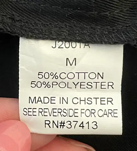 I Joah Black Embroidered Floral Hooded Jacket with Pockets, size M