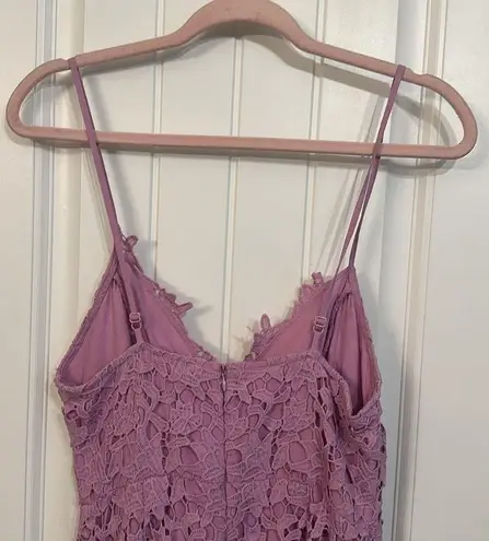 ASTR  the Label Lace A Line Midi Dress Size Medium Purple