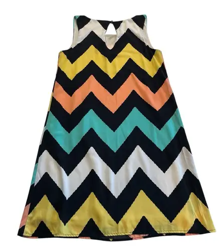 Rachel Kate Sleeveless Dress women’s size small chevron print made in the USA