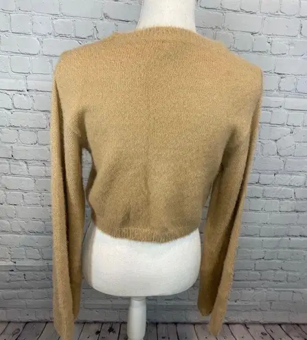 Windsor Soft & Fuzzy Cropped Sweater Tan