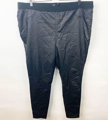 Fashion to figure Plus Size Coated Skinny Pull On Pants Size 3X