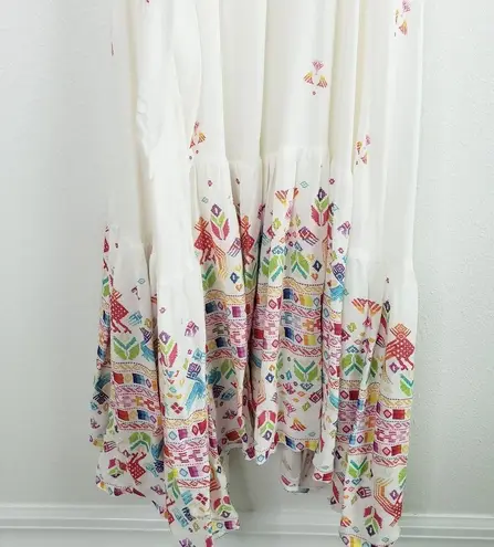 Jen's Pirate Booty White Mythology Short Sleeve Maxi Wrap Dress