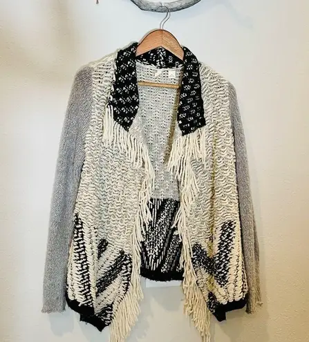 Anthropologie  Moth Alba Fringe Sweater Cardigan