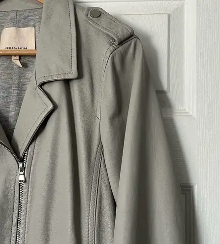 Rebecca Taylor Lamb Leather Biker Jacket - Size 12