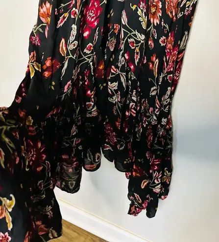 ALC Frank A.L.C. Annette Floral Silk Mini Long Sleeve Dress size 6