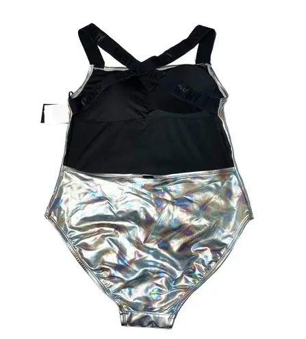 DKNY  Metallic Standard One Piece Scoop Neck Bathing Suit