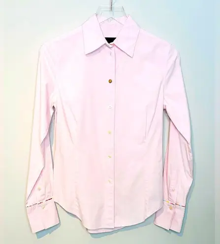 Paul Smith Pink Cotton Button Down Dress Shirt Blouse Size 42