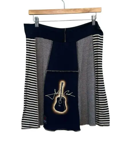 Zion Rootswear Black and Gold Skater Mini Skirt