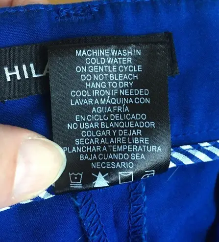 Hilary Radley Cotton, Mid Rise, Straight Leg, Capri Pants, Royal Blue, Size 12