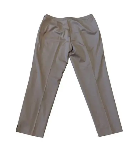 Lafayette 148  New York Wool Flat Front Dress Pants Slacks in Tan Size 14