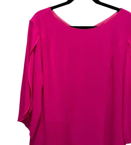 Grace Karin Chiffon Dress Flutter Sleeve Party Wedding Cocktail Hot Pink Size 14