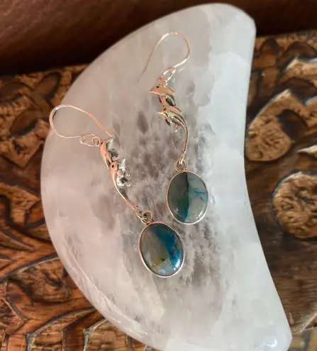 Sterling Silver Quantum Quattro Solid Dolphin Earrings