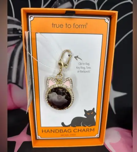Viral Tik Tok Rhinestone Halloween Cat bag charm/keychain