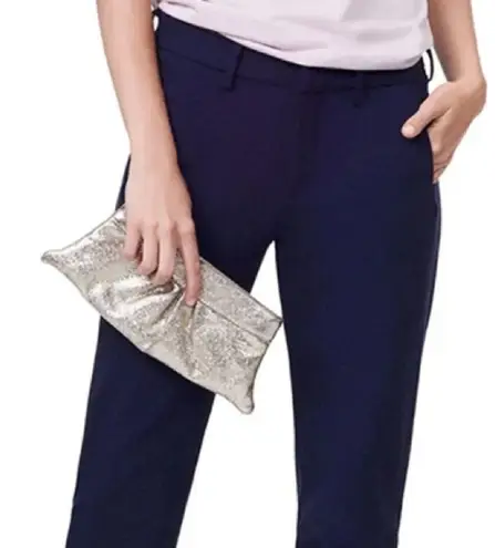 Lauren Merkin Eve Leather Clutch Evening Metallic gold