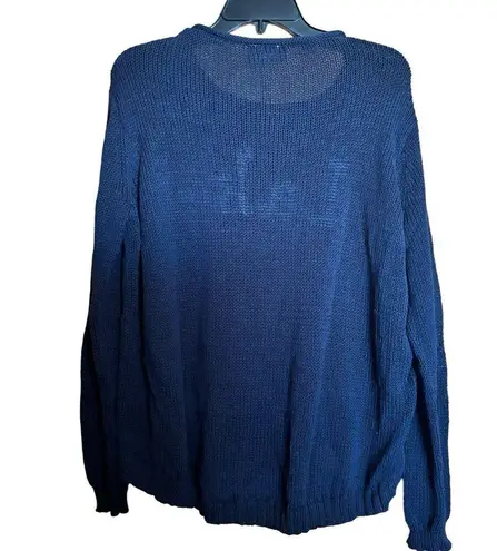 Wooden Ships  Sweater Womens Extra Large XL Lake Graphic Pullover Chunky Knit