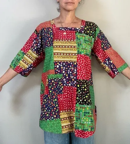 Vintage 60s bandana patchwork print tie