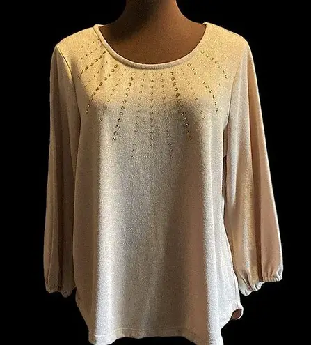 Adrienne Vittadini Blush Pink Sweater