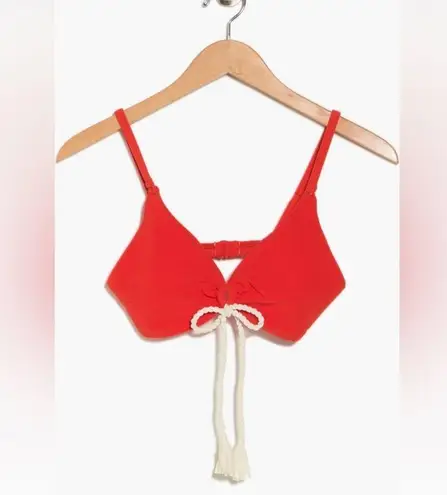 Robin Piccone Soliel Tie Front Bikini Top, Small, $118